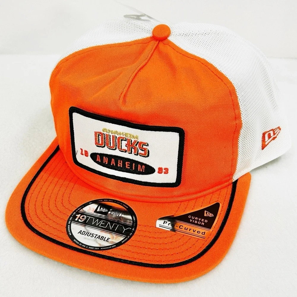 Anaheim‎ Ducks New Era Patch 19TWENTY Hat Cap Snapback Adjustable NHL Orange
